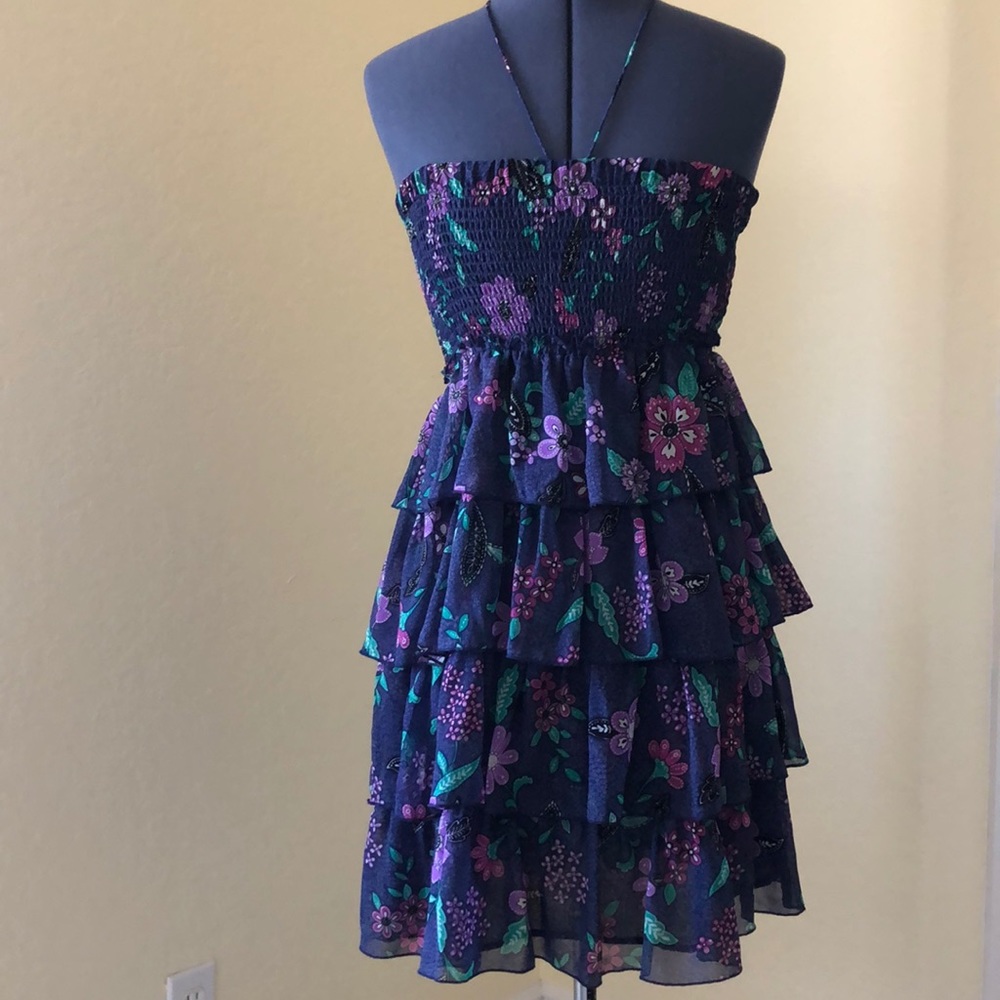 American Eagle strapless floral dress